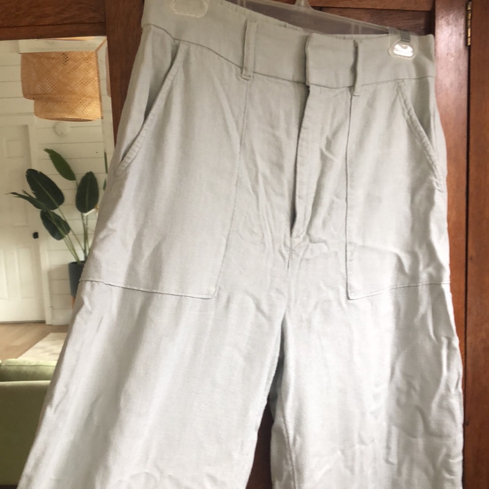 Abercrombie Wide Leg Linen Trousers
